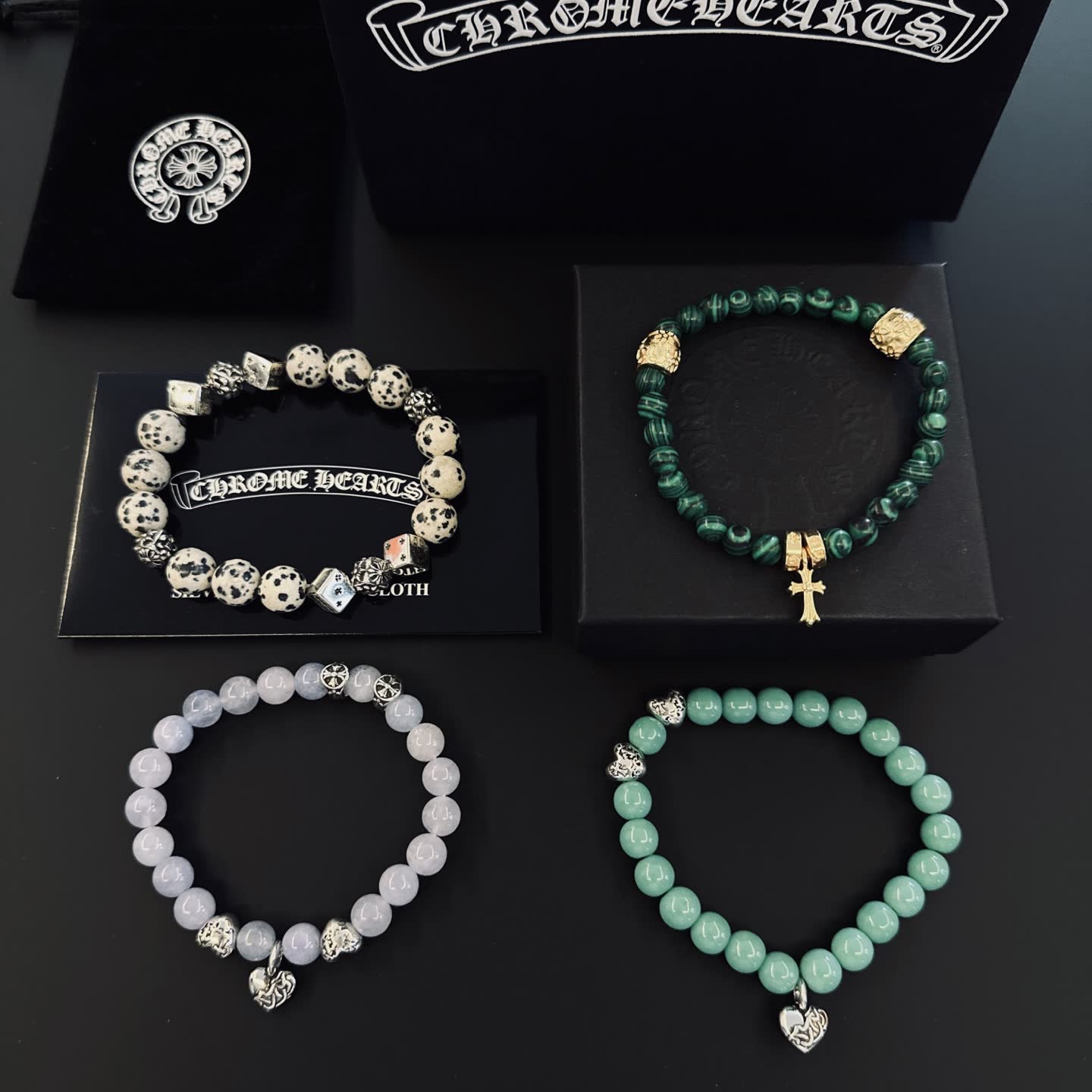 Chrome Hearts Beaded Bracelets Set Chrome Hearts Beaded Bracelets Set